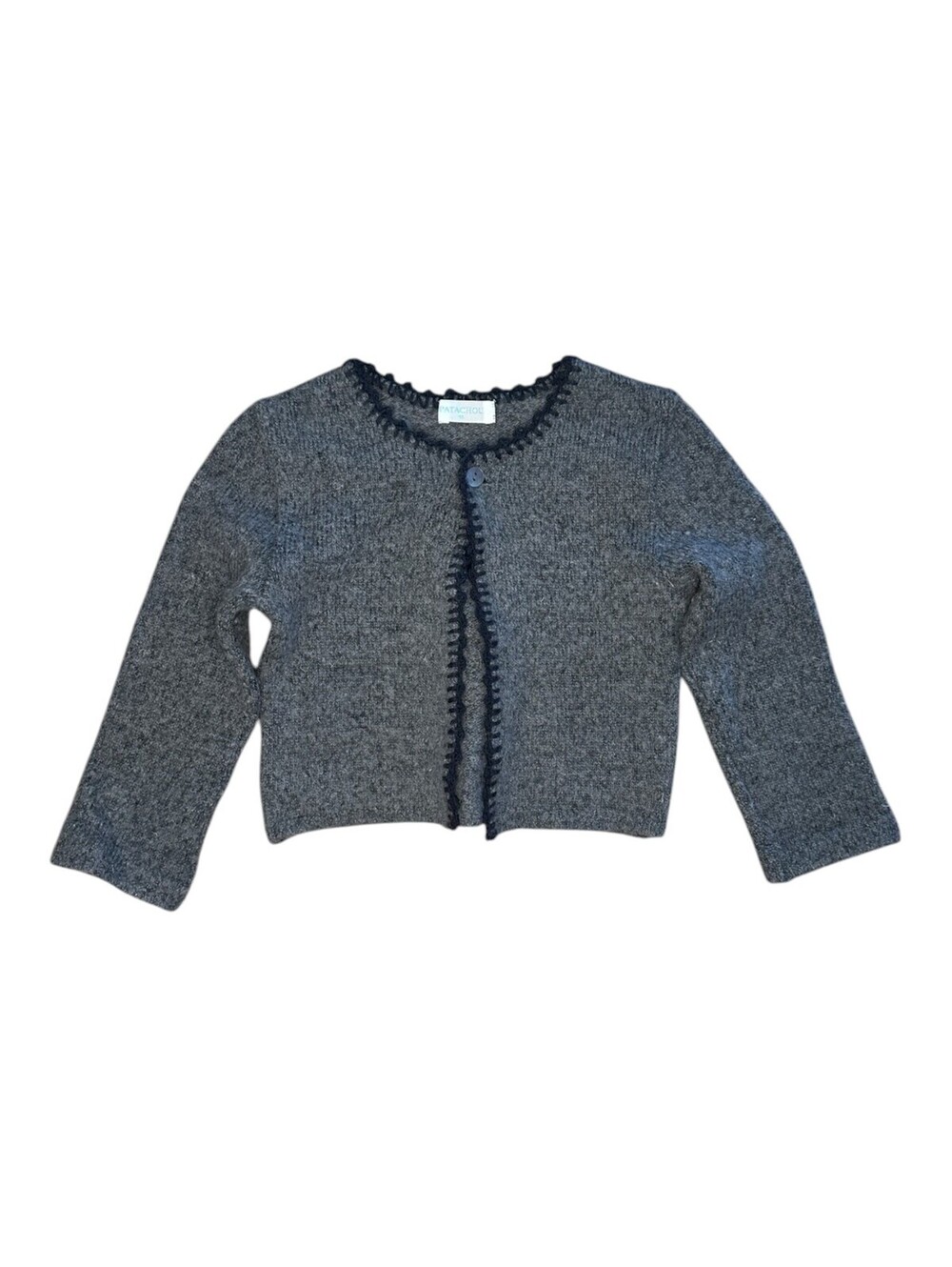 Patachou 3T Gray Knit Cardigan Sweater 95cm